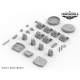 КОМПЛЕКТ ЗАГЛУШЕК И КОЛОДОК ДЛЯ СУ-34 - РАСШИРЕННЫЙ  1/32