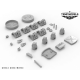 КОМПЛЕКТ ЗАГЛУШЕК И КОЛОДОК ДЛЯ СУ-34 - РАСШИРЕННЫЙ  1/32