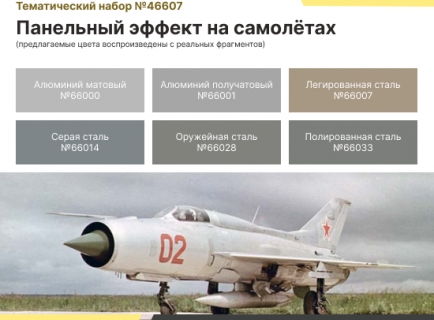 НАБОР АКРИЛОВЫХ КРАСОК: ВВС СССР И ВКС РФ — ПАНЕЛЬНЫЙ ЭФФЕКТ НА САМОЛЁТАХ. ЧАСТЬ 1