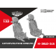 КОМПЛЕКТ КАТАПУЛЬТНЫХ КРЕСЕЛ К-36Д-3,5 (2 ШТ.) 1/32