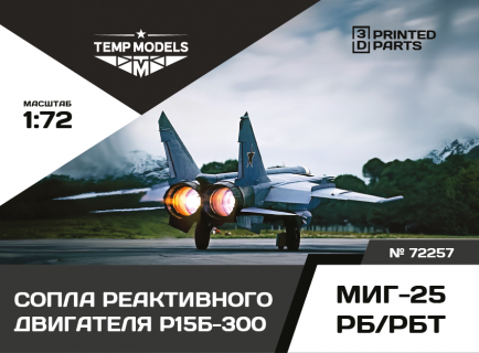 СОПЛА ДВИГАТЕЛЯ Р-15Б-300 ДЛЯ МИГ-25 РБ/РБТ  1/72