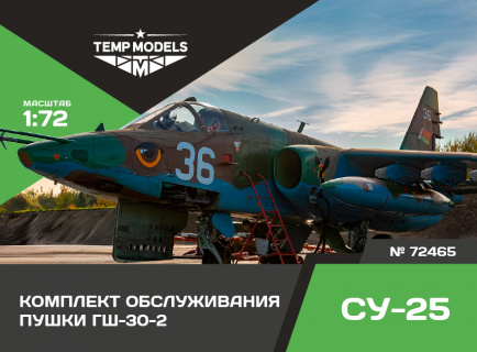 КОМПЛЕКТ ОБСЛУЖИВАНИЯ ПУШКИ ГШ-30-2 СУ-25 1/72
